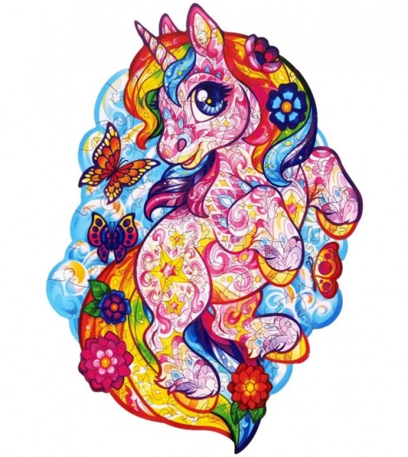 Wooden Colorful Unicorn Puzzle