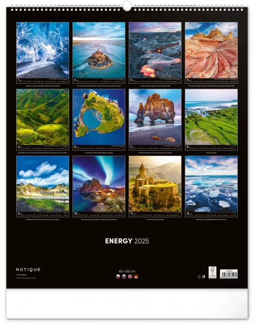 Energy 2025 Wall Calendar