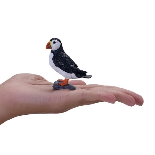 Realistic Puffin Bird Figurine