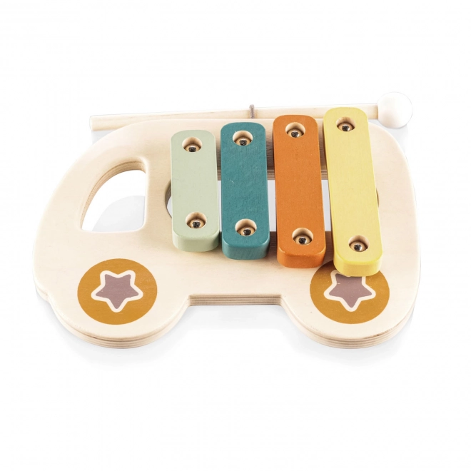 Wooden Xylophone Car Shape