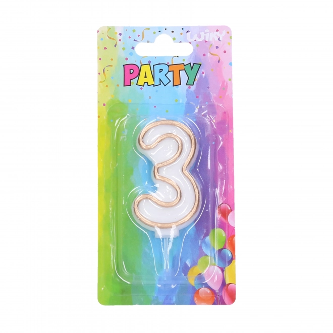 Party Candle 3 - Gold