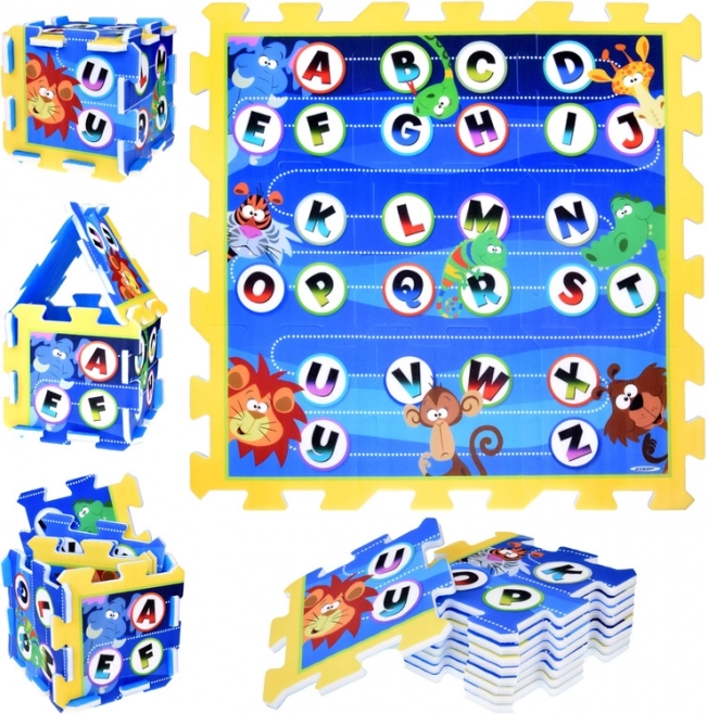Foam puzzle – educational jungle alphabet mat 93 × 93 cm