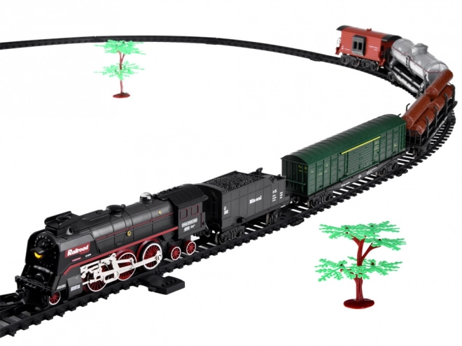 Electric Train Set with Smoke and Sound Effects