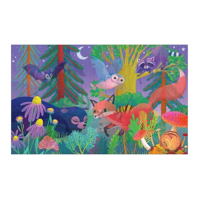 Mudpuppy Lenticular Forest Day to Night Puzzle