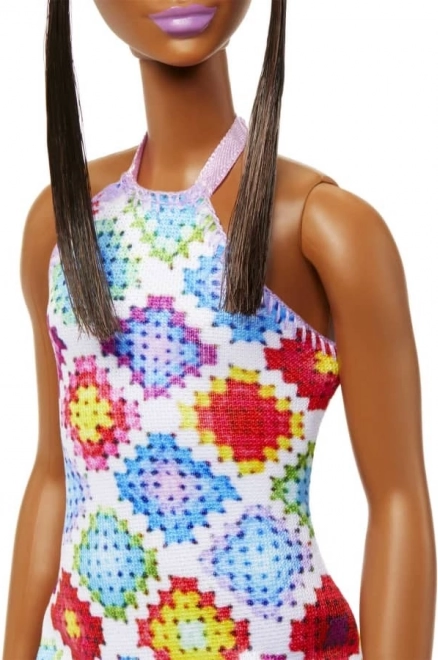 Vibrant dress with patchwork pattern