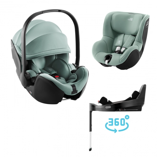 Britax Römer Baby-Safe Pro Car Seat Set with Vario Base 5Z and Dualfix 5Z in Jade Green