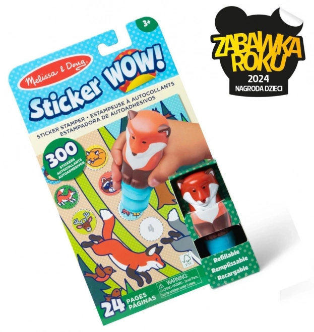 Sticker WOW! Little Fox Sticker Stamping Book