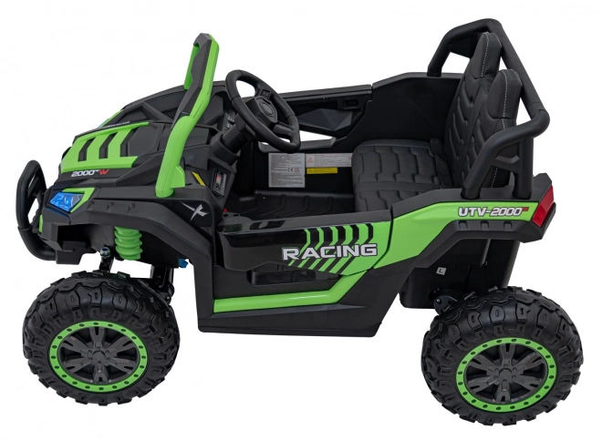 Children's Electric Car Buggy UTV 2000M Racing Green