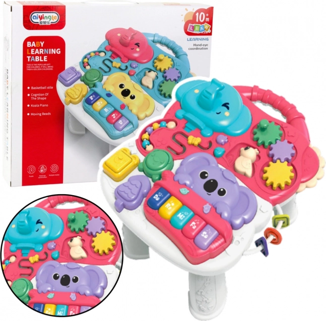 Interactive Educational Table for Children Pink