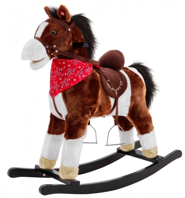 Rocking Horse For Kids With Interactive Functions - Dark Brown