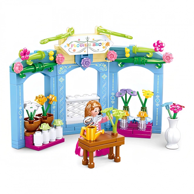 Sluban Village Period Flower Shop Set