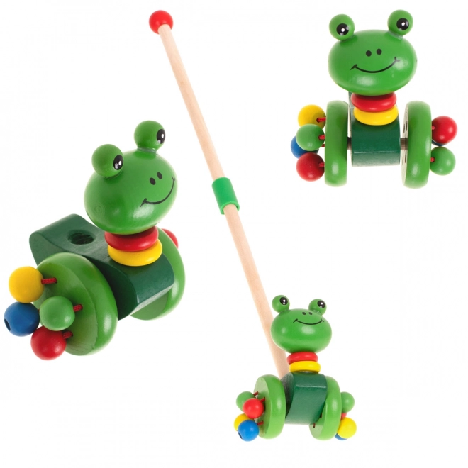 Wooden Push-Along Frog Toy