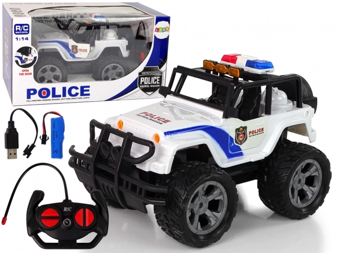 Remote Controlled Police Jeep with Light Effects