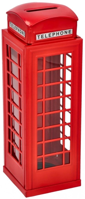 Red Telephone Booth Coin Bank