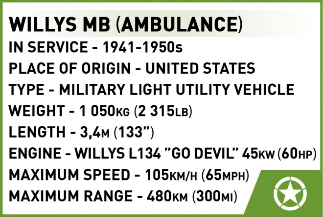 Medical Jeep Willys MB Building Blocks