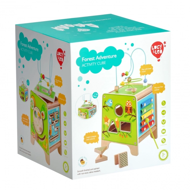 Lucy's Wooden Activity Cube with Xylophone