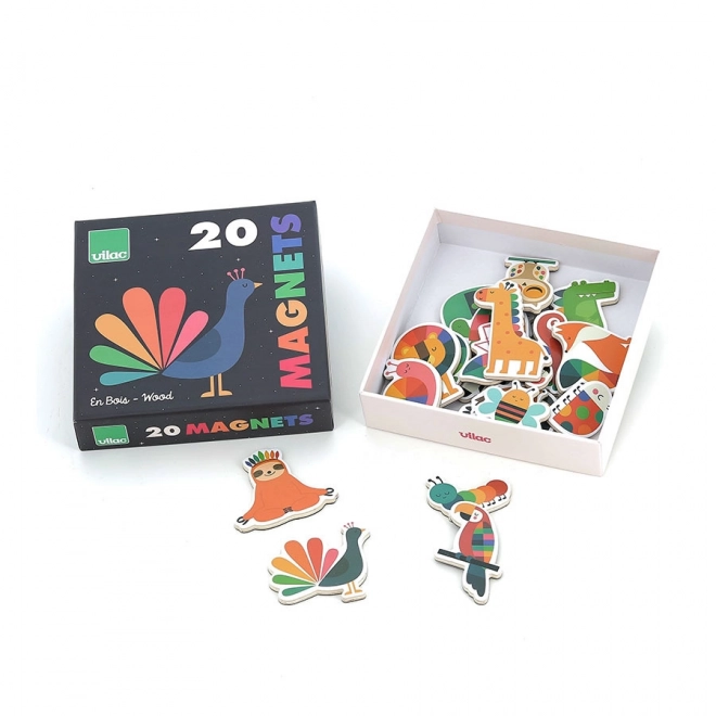 Vilac Rainbow Animal Magnets Set