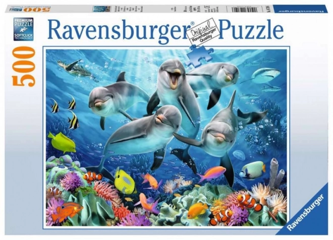 Dolphins at the Coral Reef Puzzle 500 Pieces