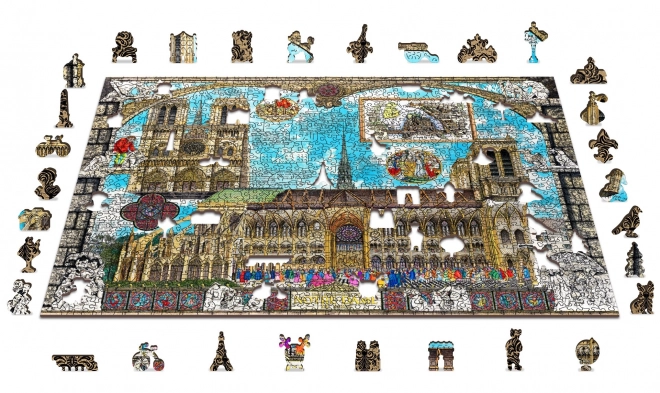 Wooden Notre-Dame 2-in-1 Puzzle