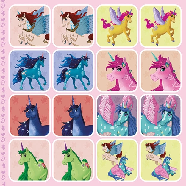 Pexeso Puzzle Book with Unicorns