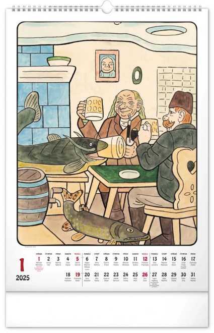 Wall Calendar Josef Lada 2025