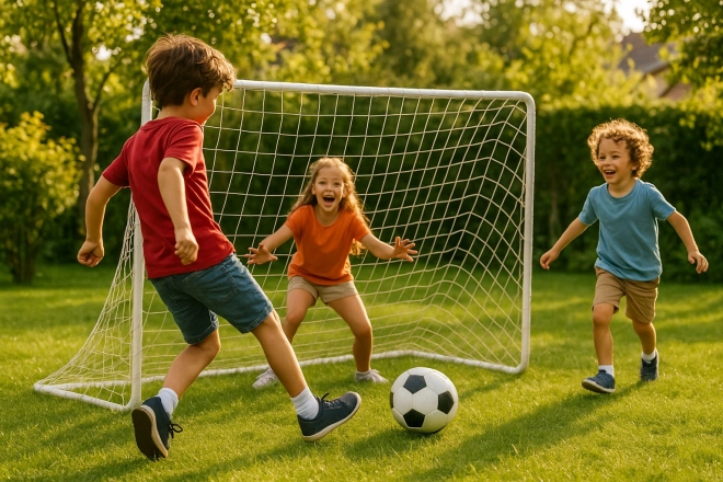 Two Football Goals with Soccer Net 180x122cm ECOTOYS
