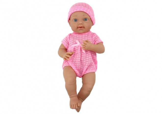 Baby Doll in Pink Outfit with Cap and Pacifier