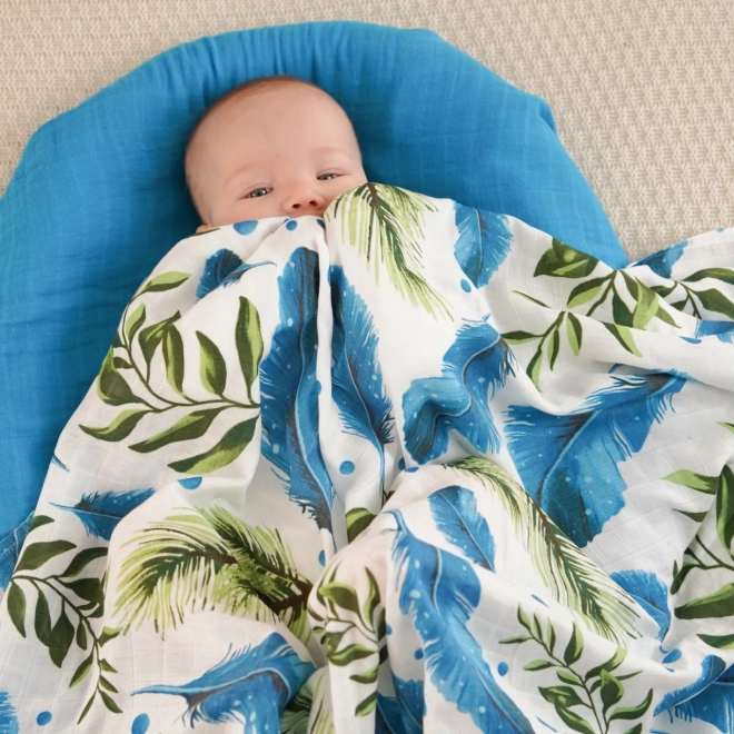 Tommy Lise Bamboo Muslin Blanket Herbs & Plumes