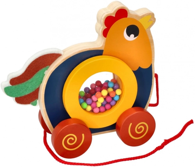 Cheerful Rooster on a String