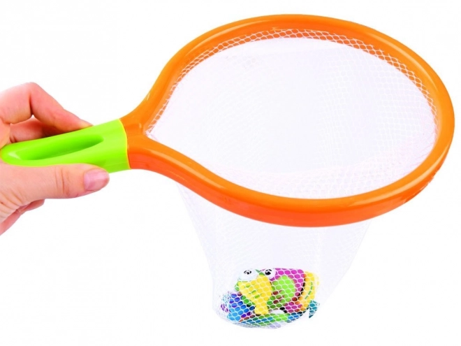 Colorful Bath Fishing Net Toy Set