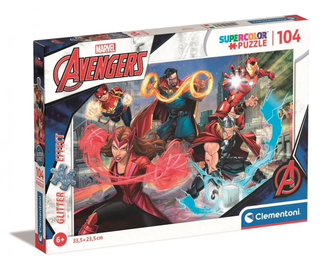 Clementoni Glitter Puzzle Marvel Avengers 104 Pieces