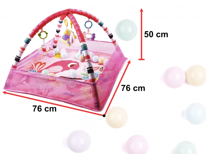 Educational Play Mat with Ball Pit - Pink