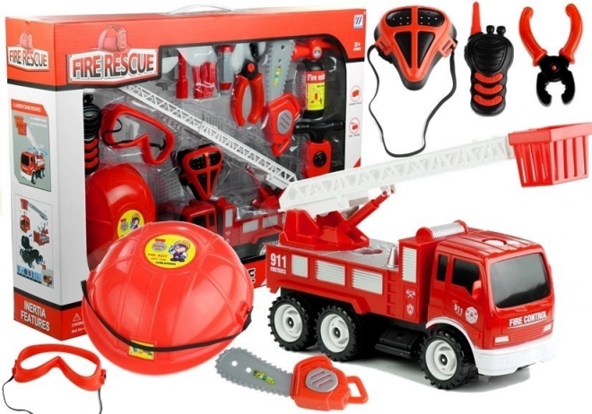 Firefighter Playset with Fire Truck and Accessories