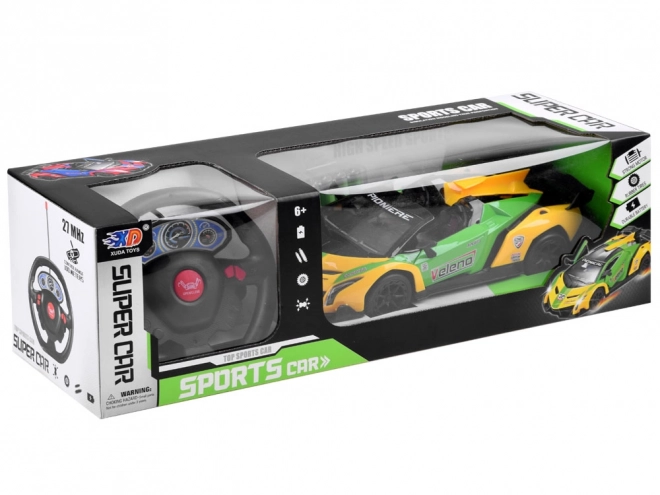 Remote Controlled Sports Car with Opening Doors – Yellow