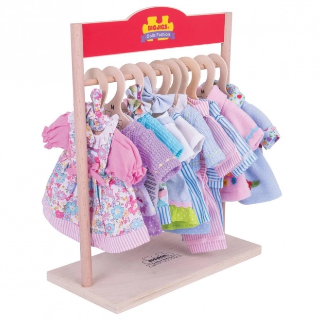 Wooden Doll Clothes Rack