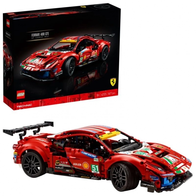 Ferrari 488 GTE AF Corse Racing Model by LEGO Technic