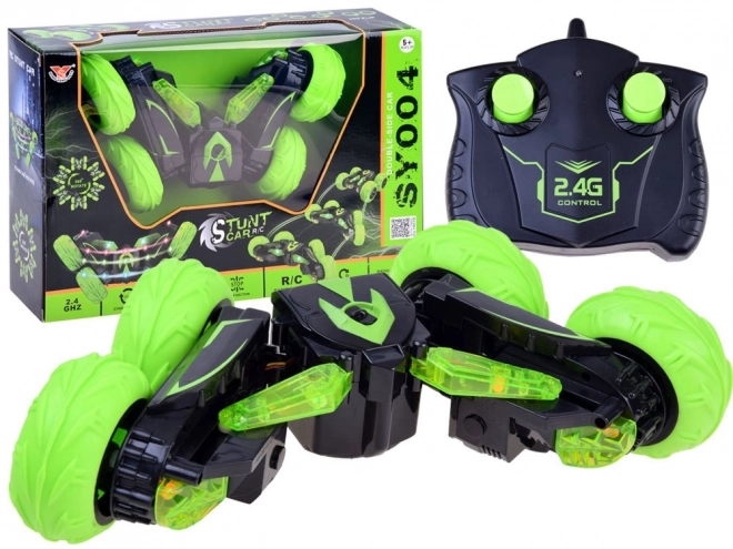 Remote Controlled Stunt Car with 2.4GHz Controller – green