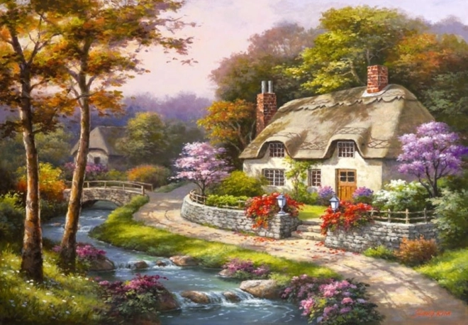 Spring Cottage Puzzle 500 Pieces