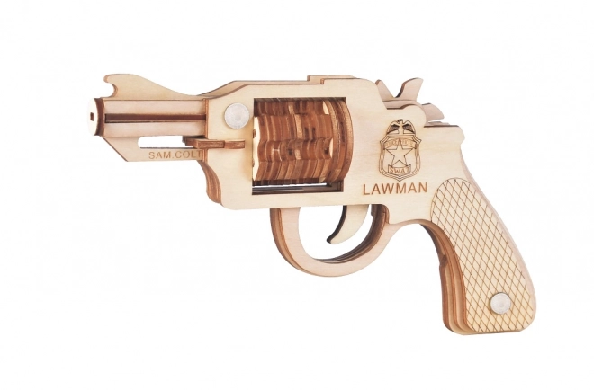 Woodcraft Wooden 3D Revolver Puzzle