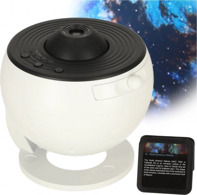 Sterren- en planetenprojector met 12 schijven, LED, USB, 360° en timer