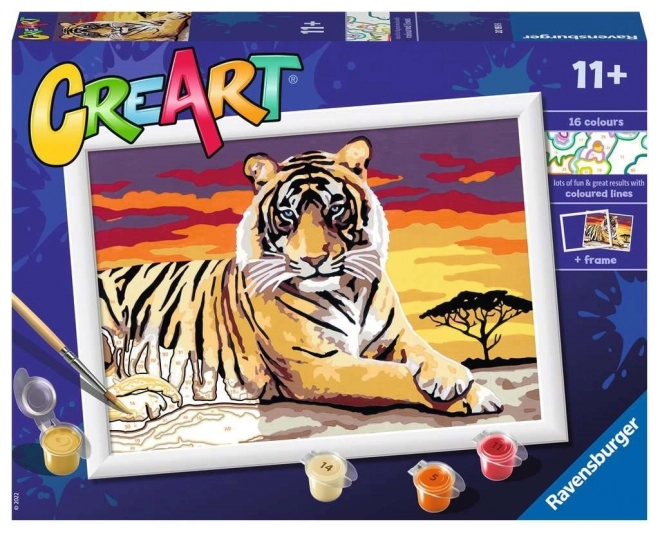 Majestic Tiger Paint By Numbers Set