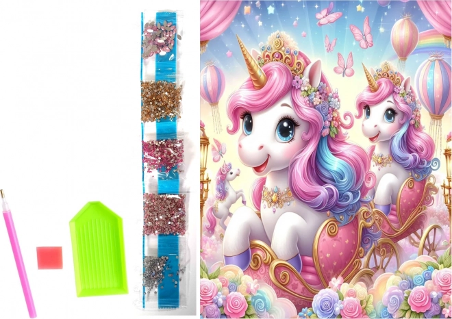 Unicorn Carriage Diamond Painting Kit