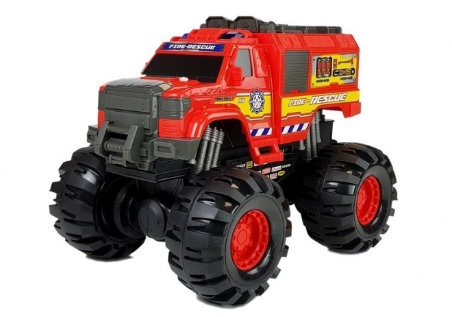 Large Fire Truck Toy with Big Wheels 1:8 Scale