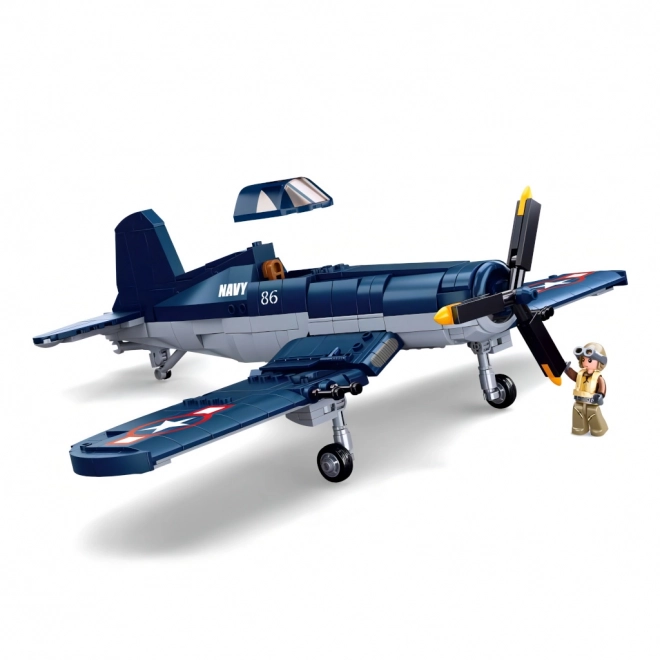 WWII American Fighter Jet F4U Corsair Building Set