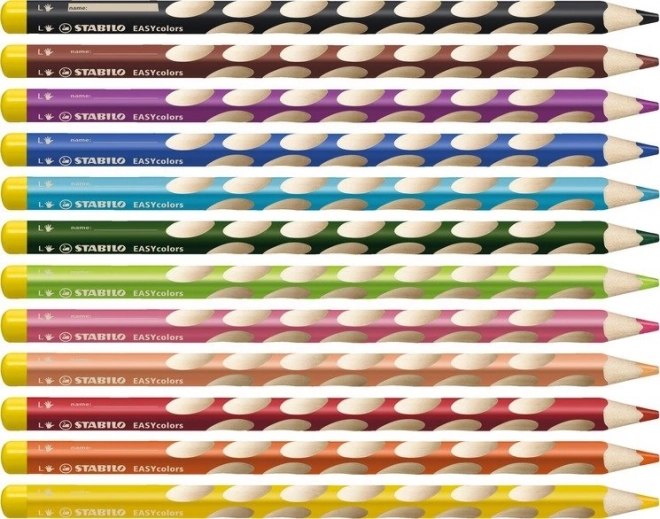 Ergonomic Colored Pencils for Left-Handers with Sharpener