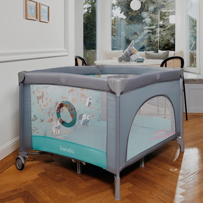 Baby Playpen Grey Green