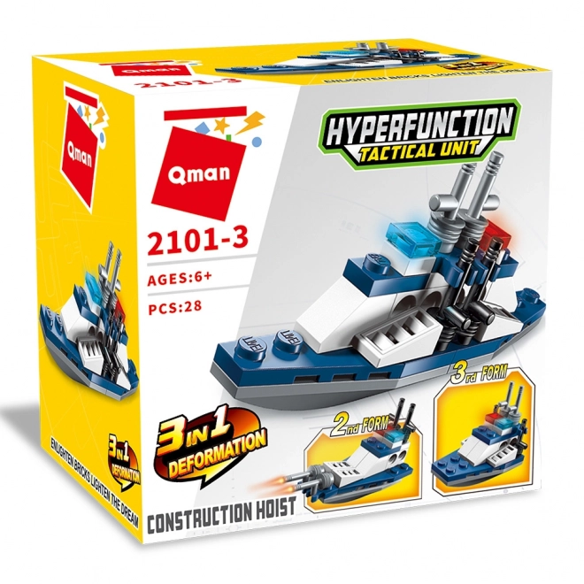 Qman Hyperfunction Tactical Escort Ship 3-in-1 Set