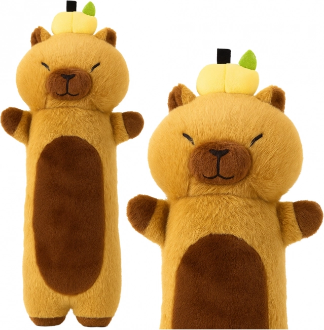 Cuscino a cilindro di capibara di peluche con frutta 45 cm