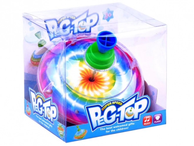 Colorful Spinning Top Toy with Lights and Music