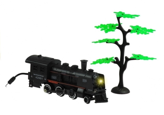 Large electric train set with smoke and lights